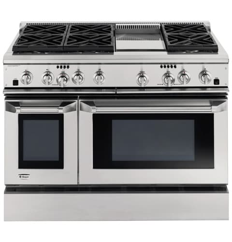 GE Monogram® 48" Dual-Fuel Professional Range with 6 Burners and Griddle (Natural Gas)