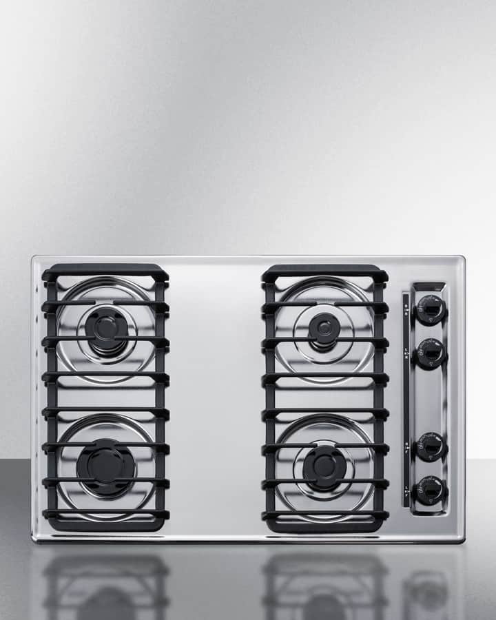 30" Wide 4-Burner Gas Cooktop