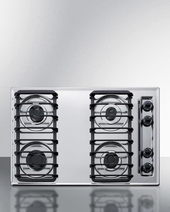 30" Wide 4-Burner Gas Cooktop