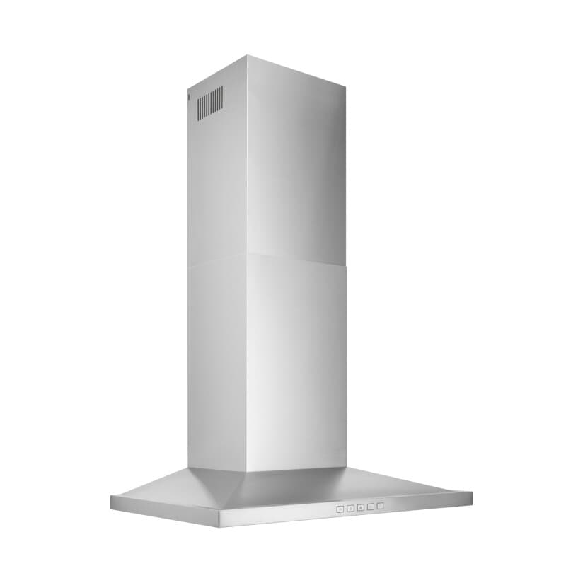 Broan 30-Inch Convertible Wall-Mount Low Profile Pyramidal Chimney Range Hood, 450 Max CFM