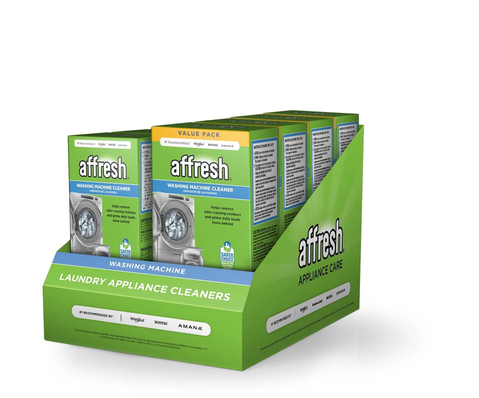 Display: 8 ct. assorted affresh Appliance Cleaners in full color printed countertop display