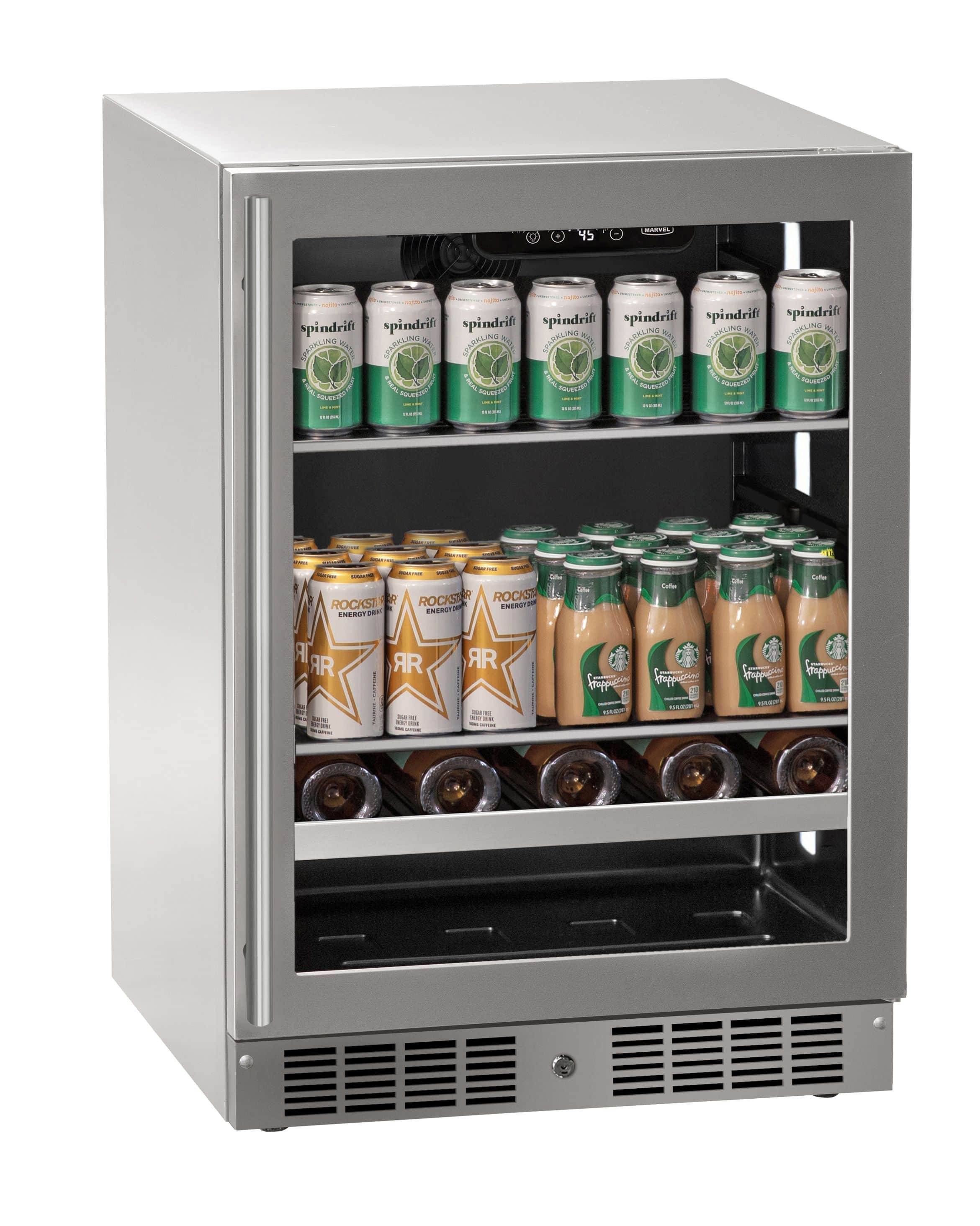 24-In Low Profile Built-In Beverage Center With Convertible Shelf And Maxstore Bin