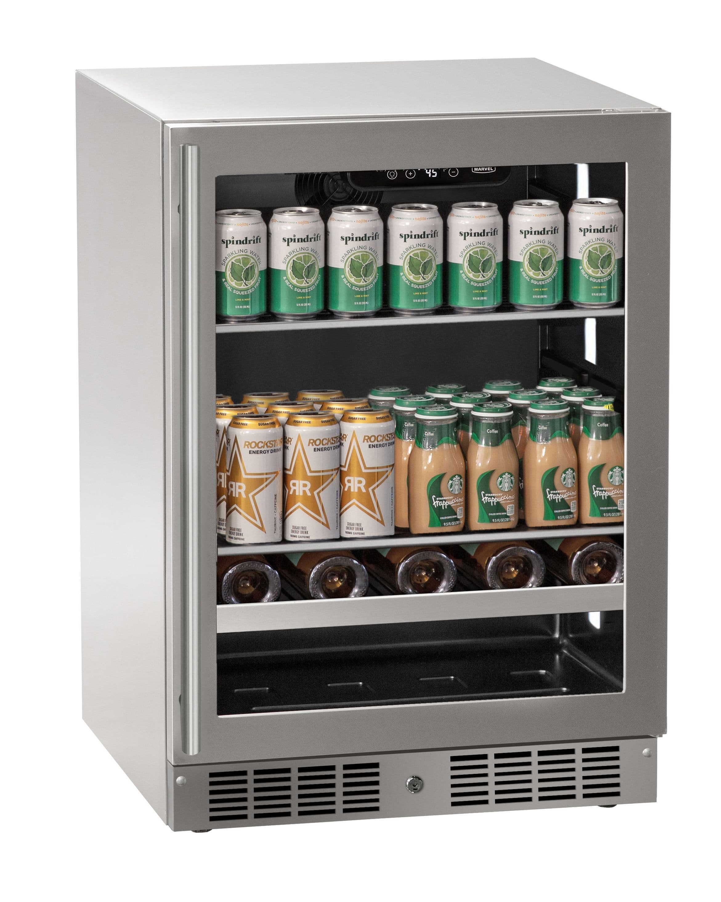 24-In Low Profile Built-In Beverage Center With Convertible Shelf And Maxstore Bin